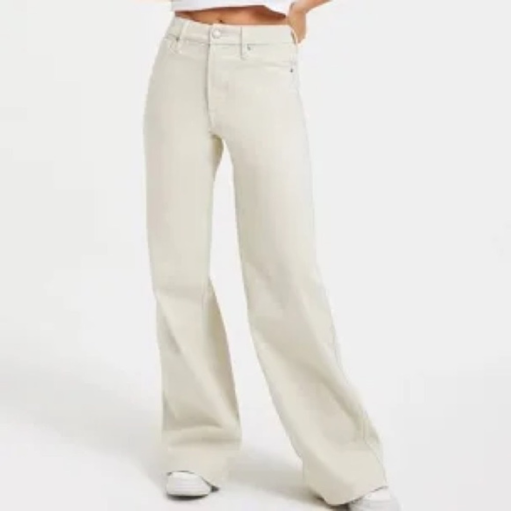 Discontinued NWT Good Skat Wide Leg Jeans Cream 12/31